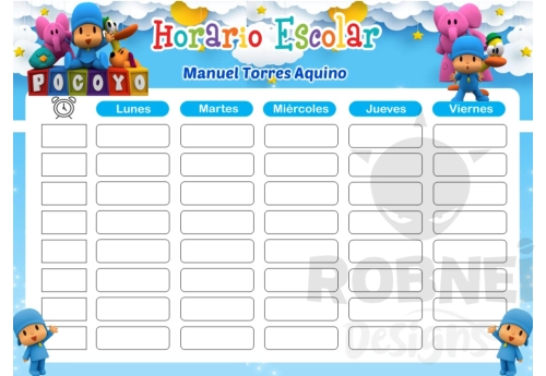 Pocoyo Horario Escolar